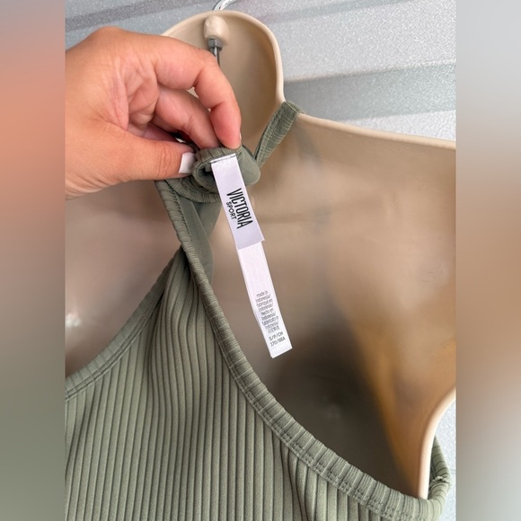 Women’s Victoria’s Secret Sport Ribbed Bodysuit Scoop Neck Green Size Small - Picture 7 of 10